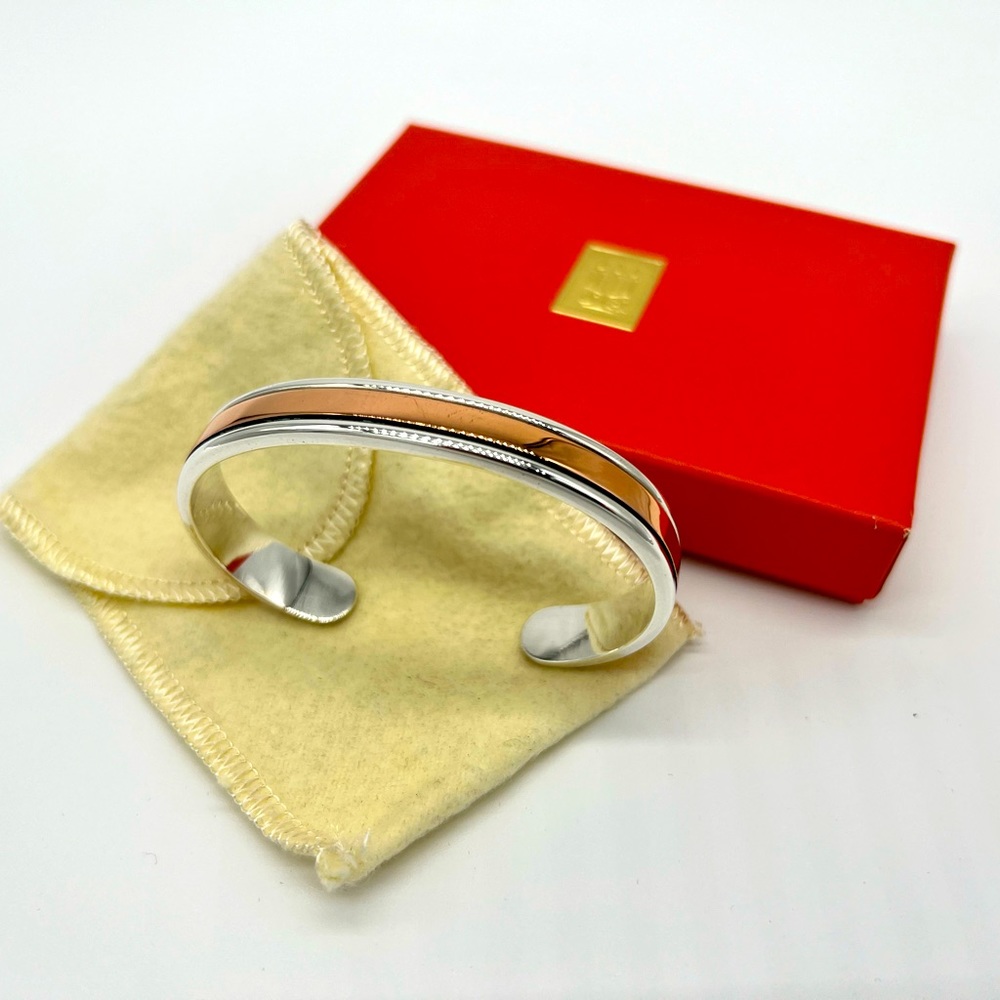 James Avery Mens Copper & Silver Bracelet Size Medium